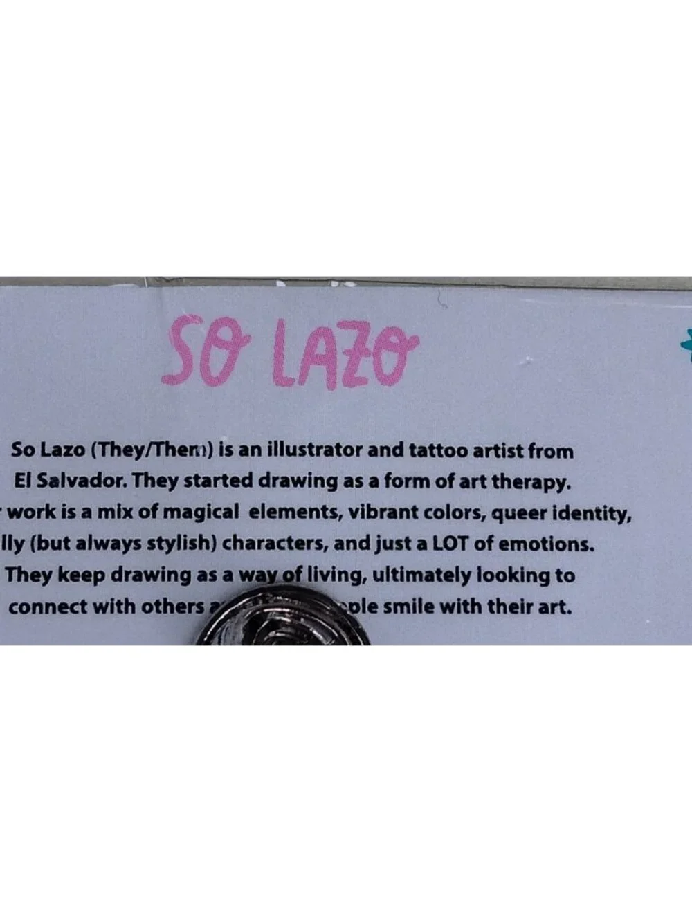 So Lazo Queer Heart Pin Rainbow Latin Gay Pride Pinback LBGT Them They